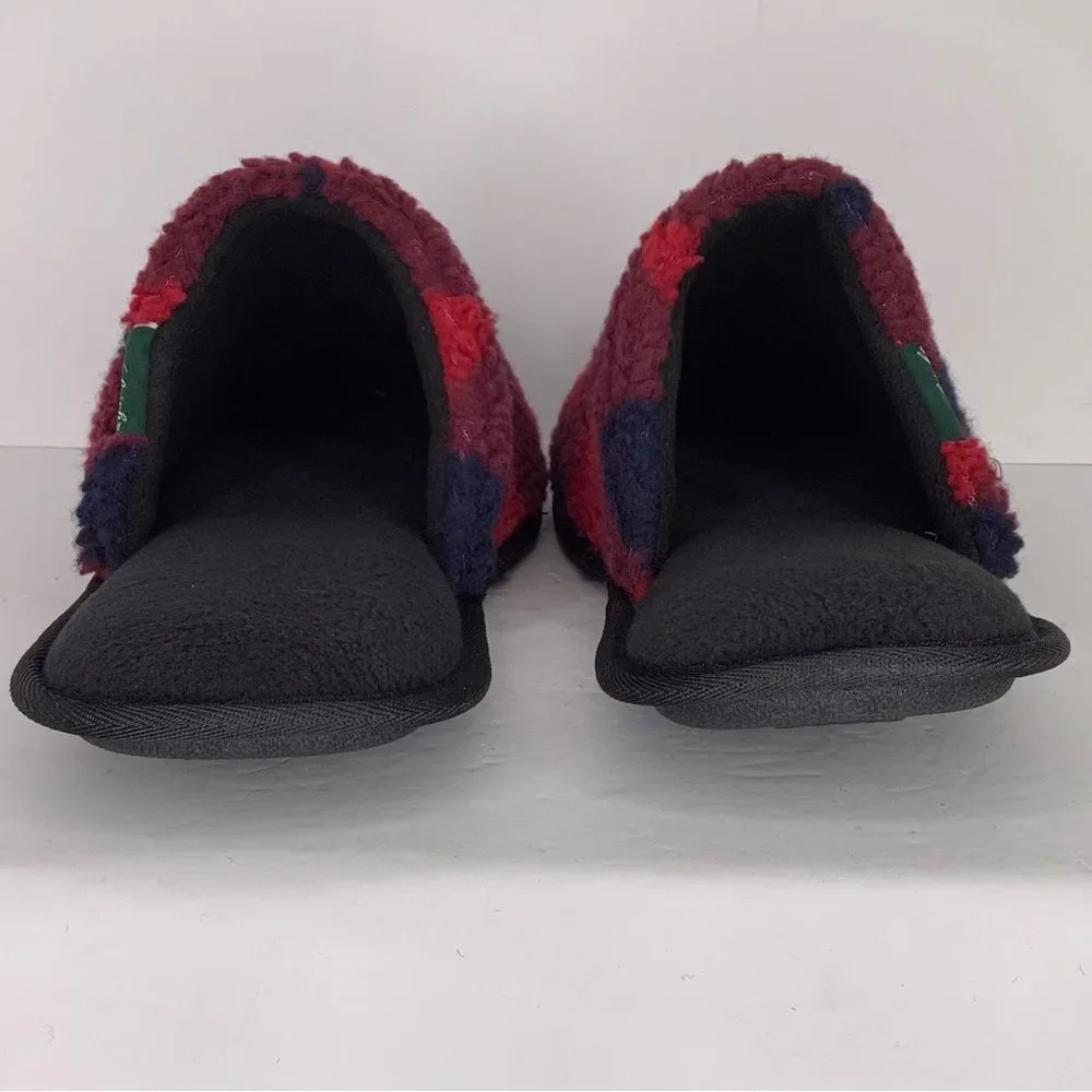 New Woolrich Mountain Ridge Scuff Red,Black Fuzzy Men Slippers Various Sz 10,11
